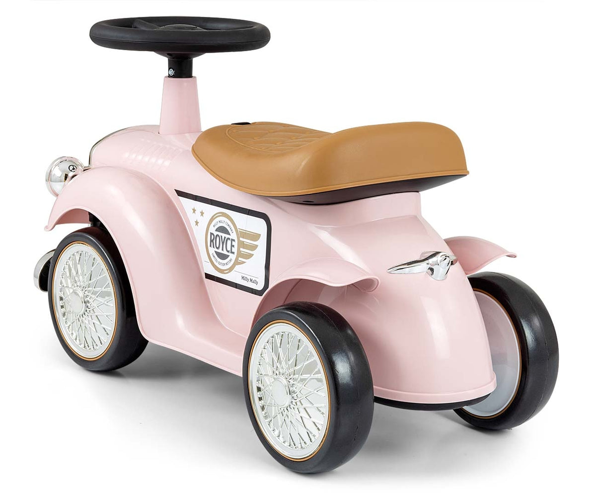 Milly Mally Royce retro bébitaxi dudával és tárolórekesszel – Pink