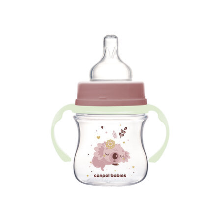 Canpol babies anti-colic cumisüveg 120ml EasyStart Sleepy Koala rózsaszín