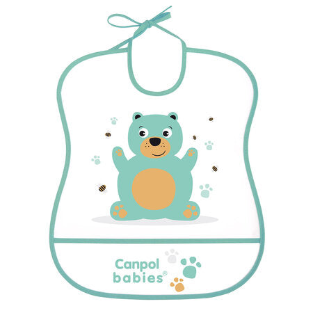 Canpol babies puha műanyag előke - mint bear