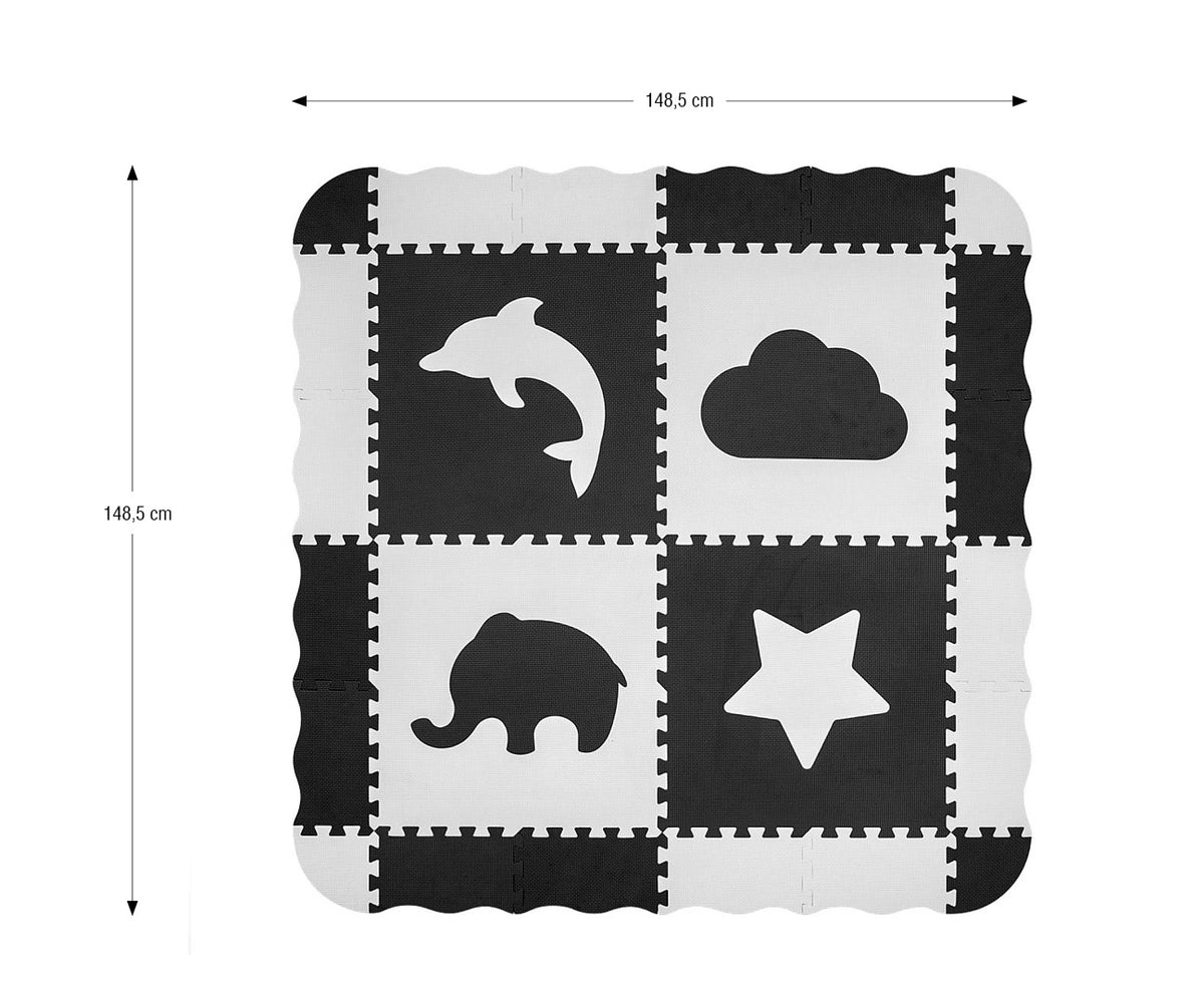 MILLY MALLY Jolly 2 × 2 habszivacs puzzle játszószőnyeg – Szürke