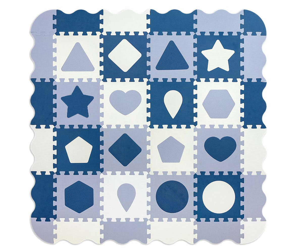 MILLY MALLY Jolly 4 × 4 Shapes habszivacs puzzle játszószőnyeg – Kék