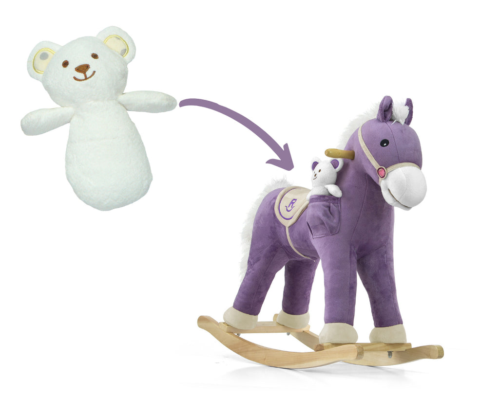 MILLY MALLY Pony interaktív plüss hintaló macival – Lila