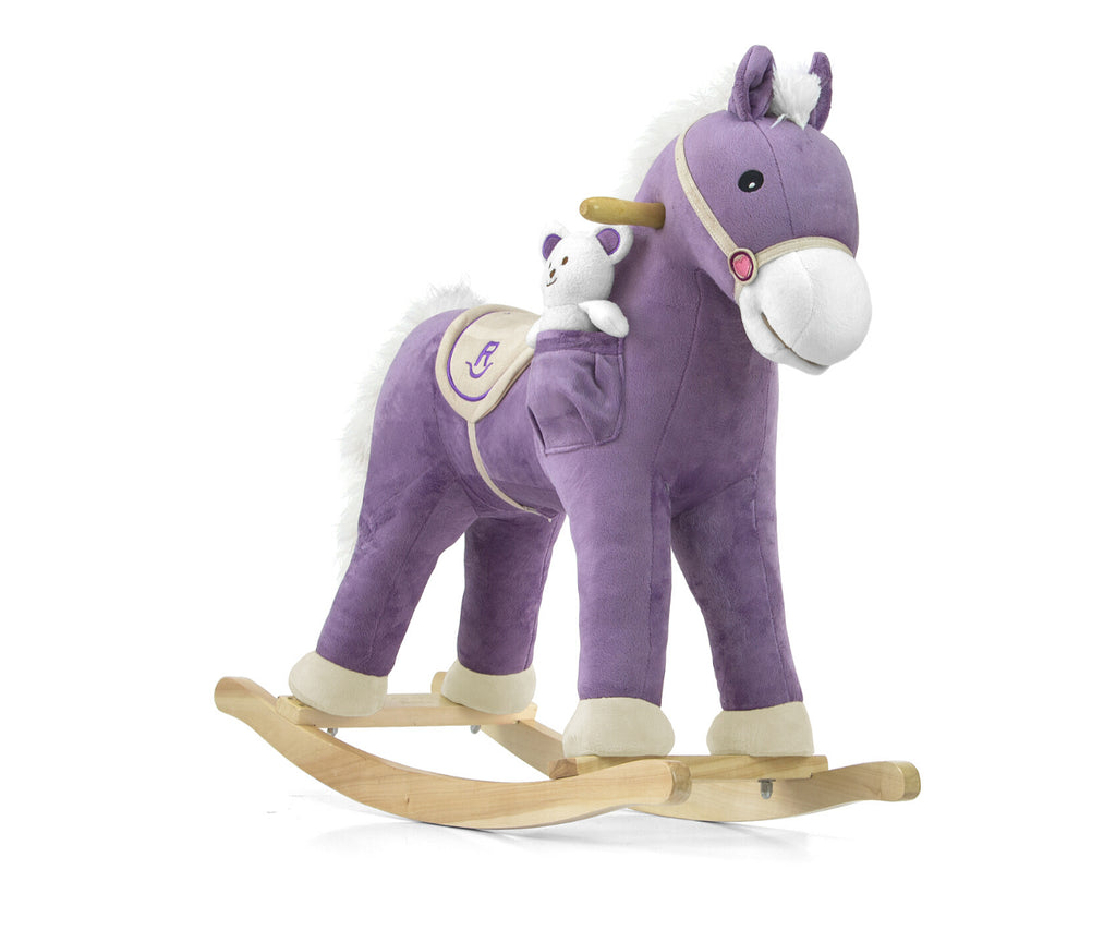 MILLY MALLY Pony interaktív plüss hintaló macival – Lila
