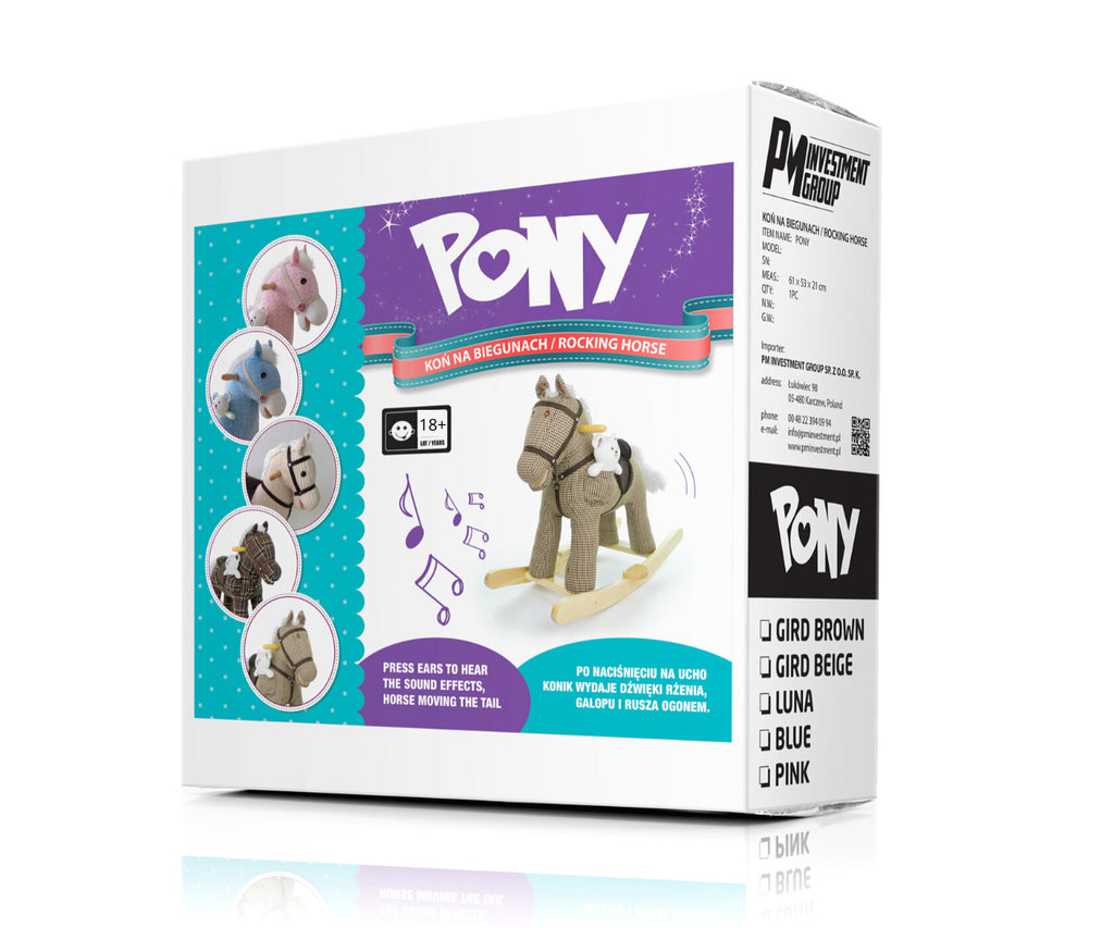 MILLY MALLY Pony Bruno interaktív plüss hintaló macival