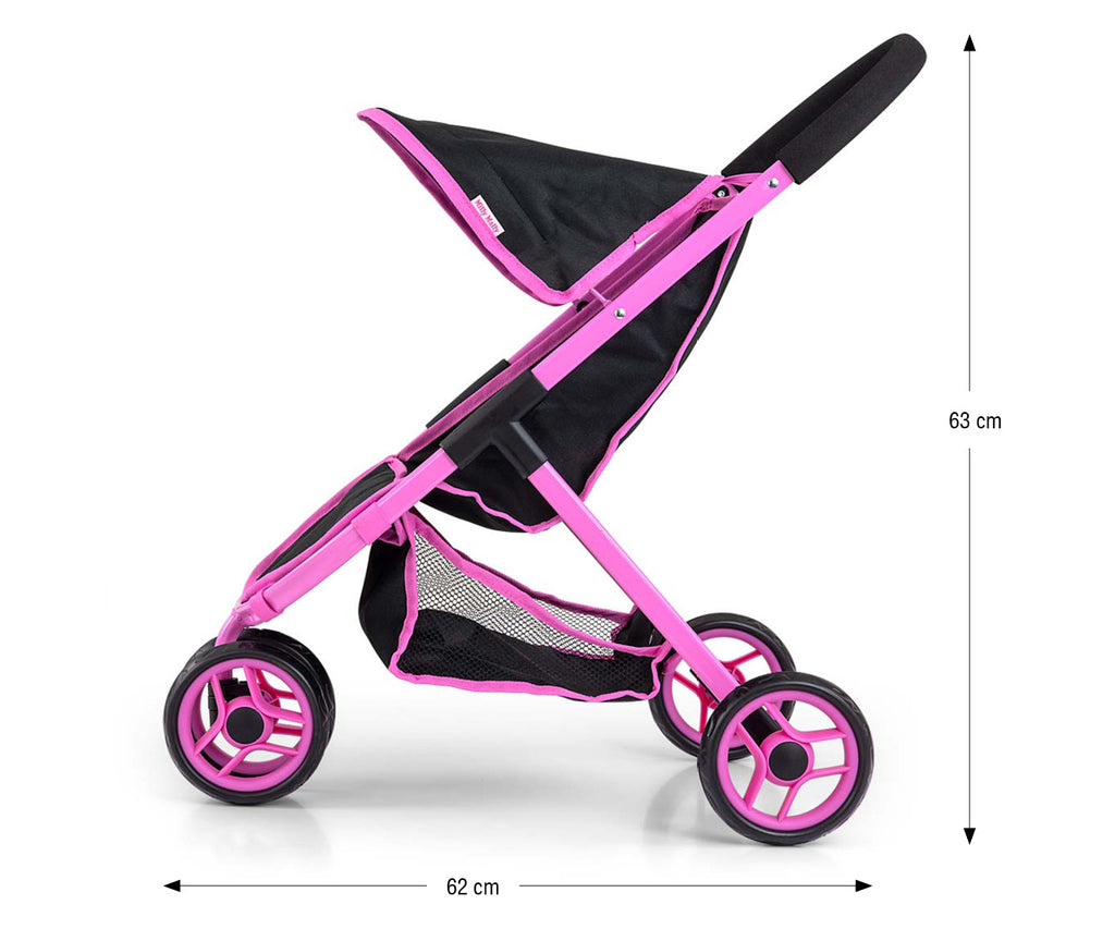 MILLY MALLY Susie Prestige sport játékbabakocsi – Fekete