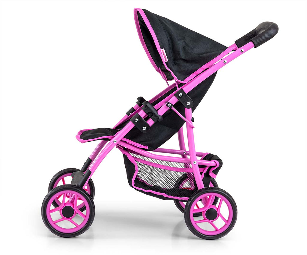 MILLY MALLY Natalie Prestige összecsukható játékbabakocsi – Fekete