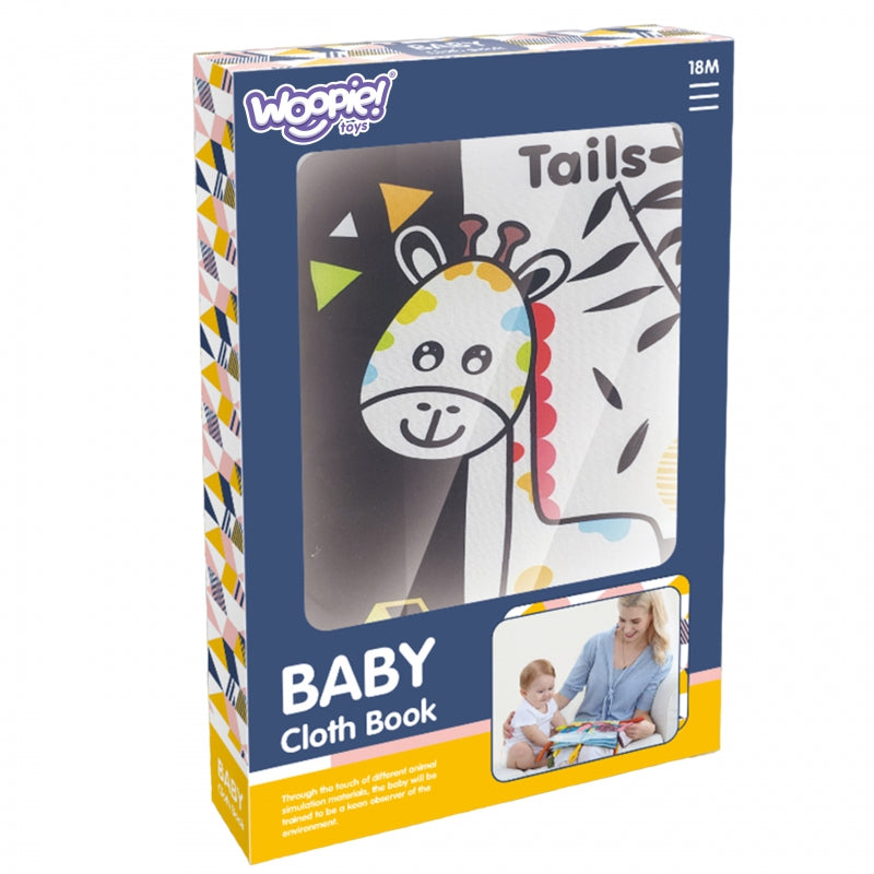 WOOPIE fekete-fehér kontrasztos, susogó szenzoros babakönyv