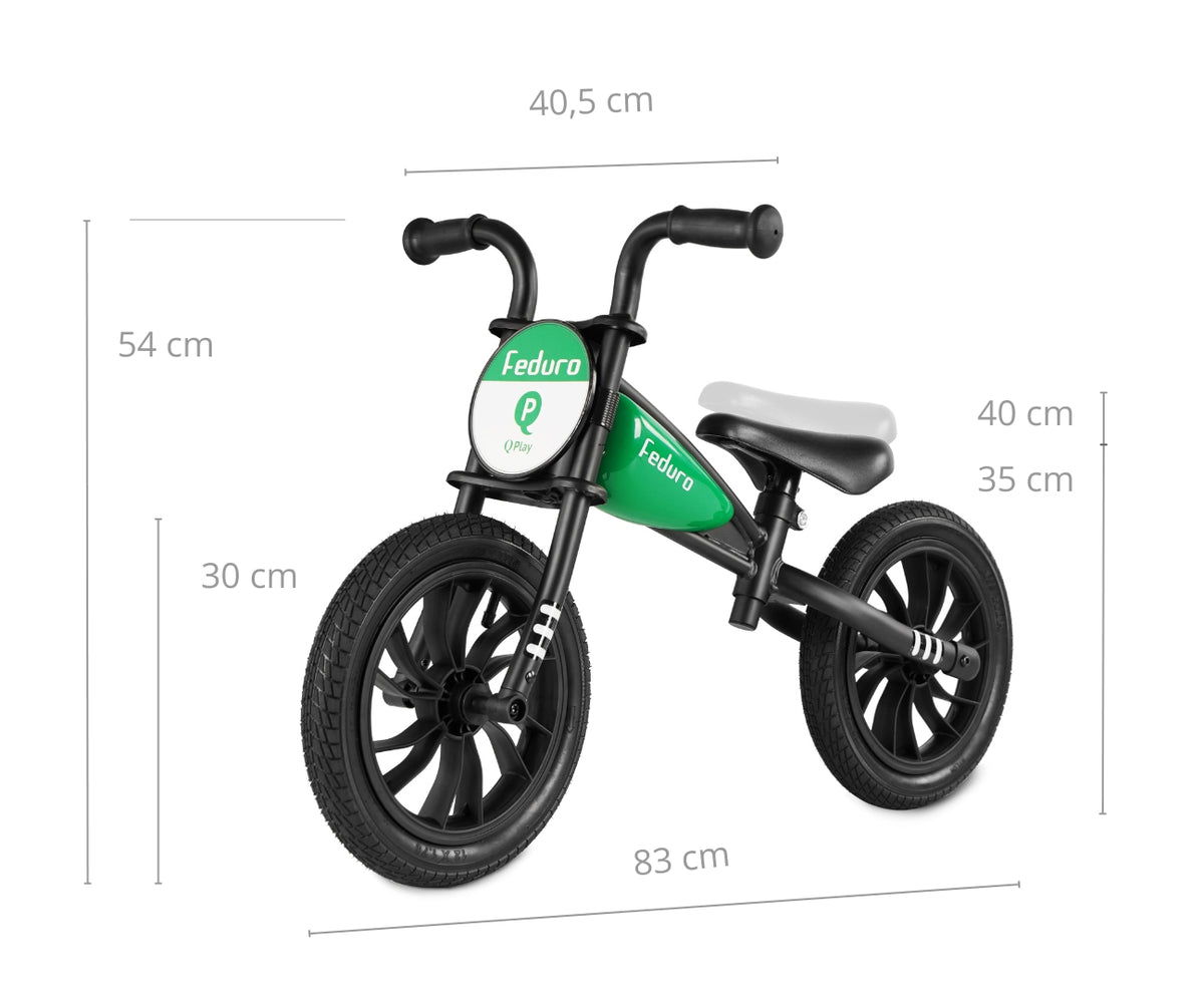 MILLY MALLY Qplay Feduro motoros stílusú futóbicikli – Zöld