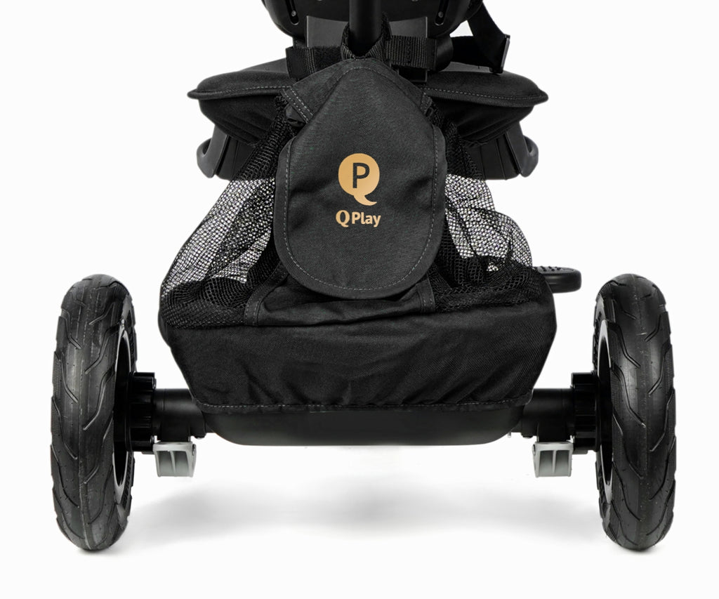 MILLY MALLY Qplay Rito Deluxe Rubber összecsukható tricikli – Fekete