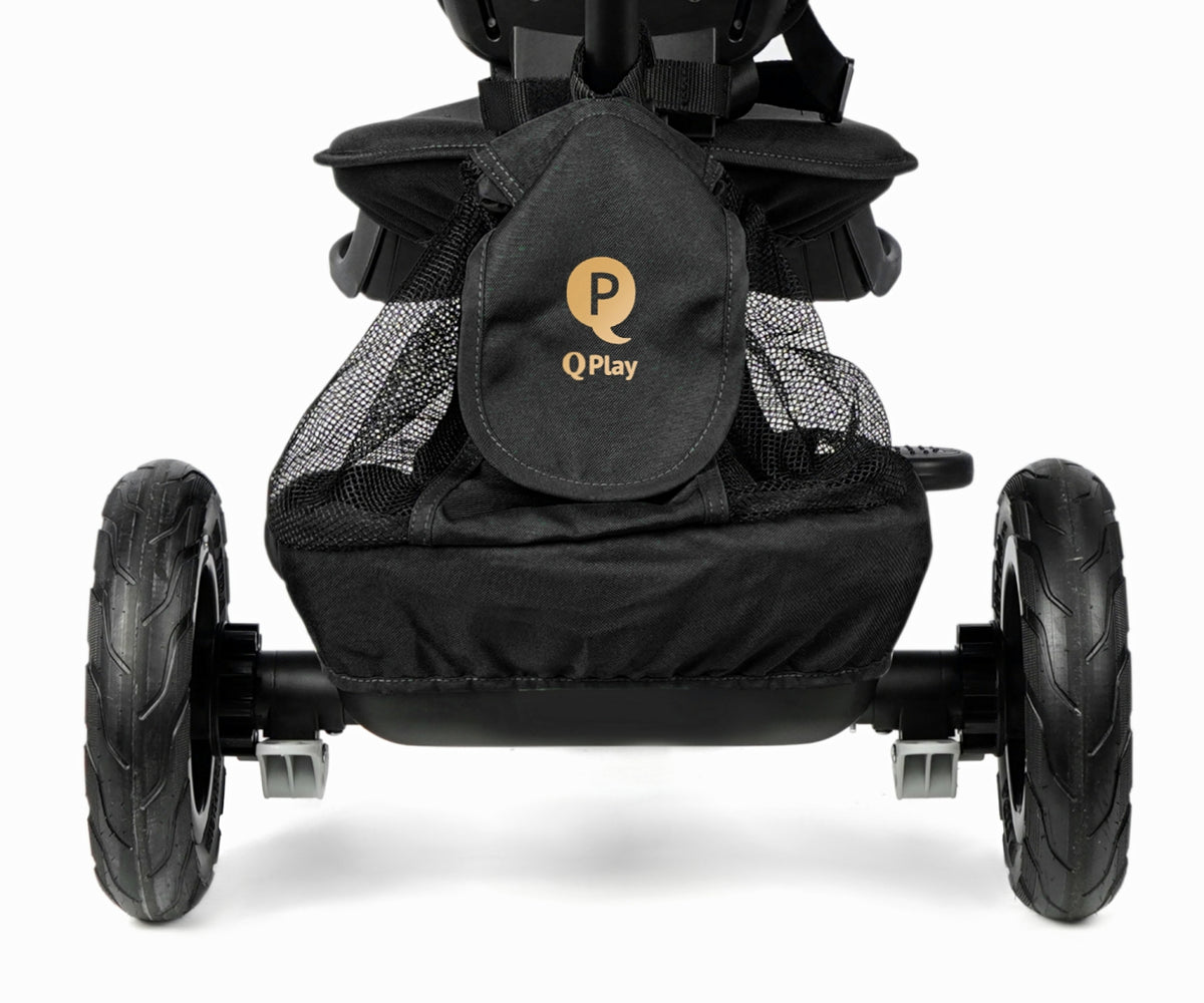 MILLY MALLY Qplay Rito Deluxe Rubber összecsukható tricikli – Fekete