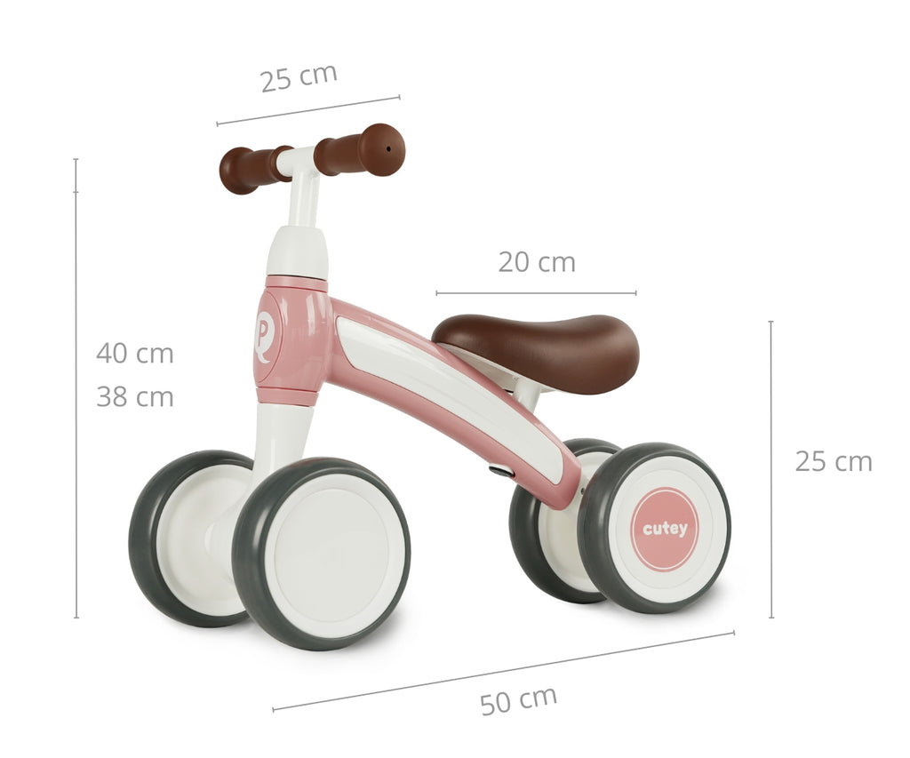 MILLY MALLY Qplay Cutey Retro négykerekű járgány – Rózsaszín