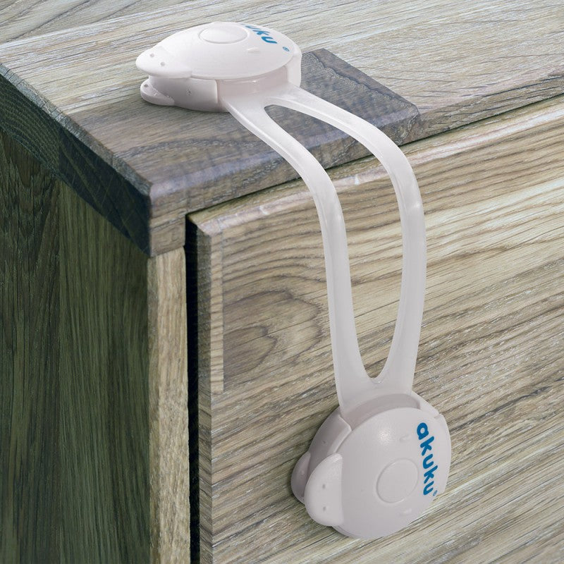 AKUKU univerzális hosszú szekrény- és fiókzár – 16 cm, 2 db