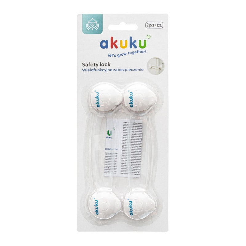 AKUKU univerzális hosszú szekrény- és fiókzár – 16 cm, 2 db