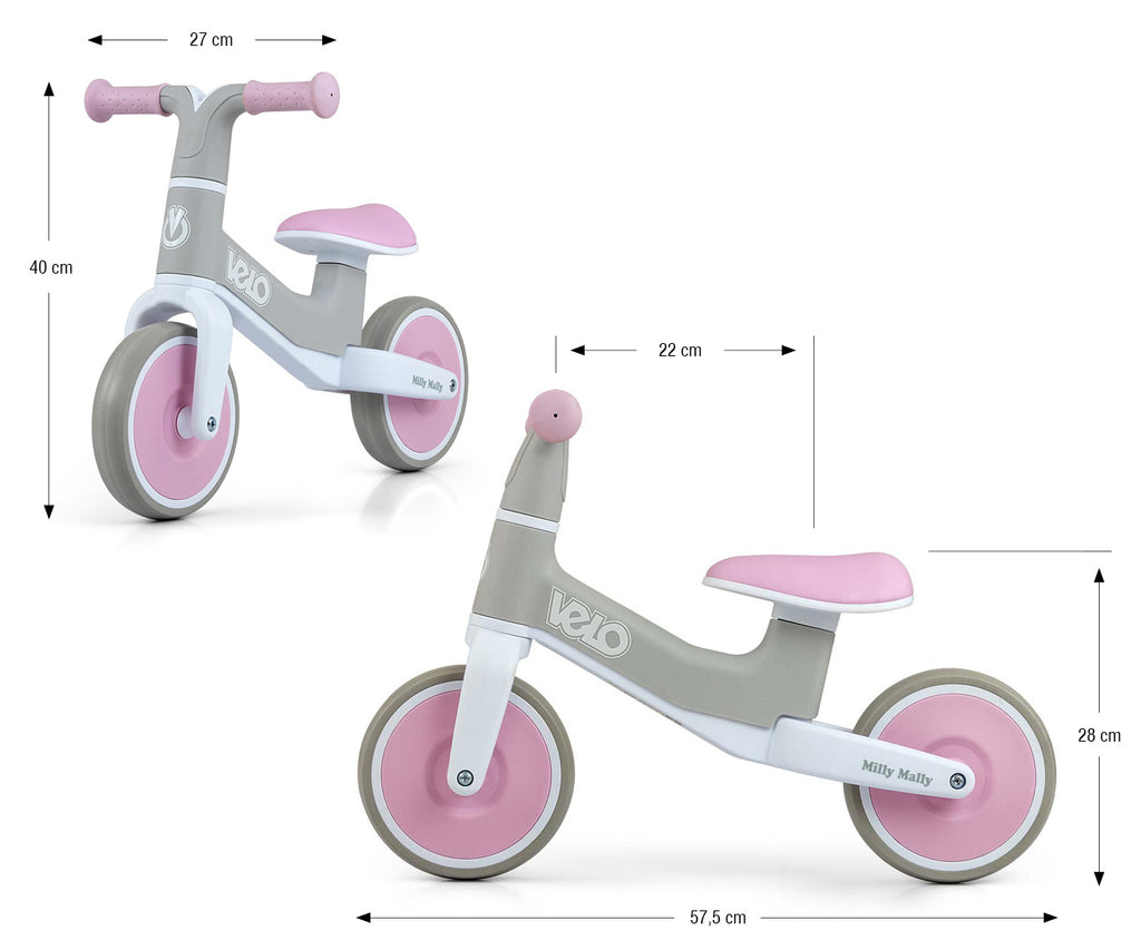 MILLY MALLY Velo futóbicikli – Rózsaszín