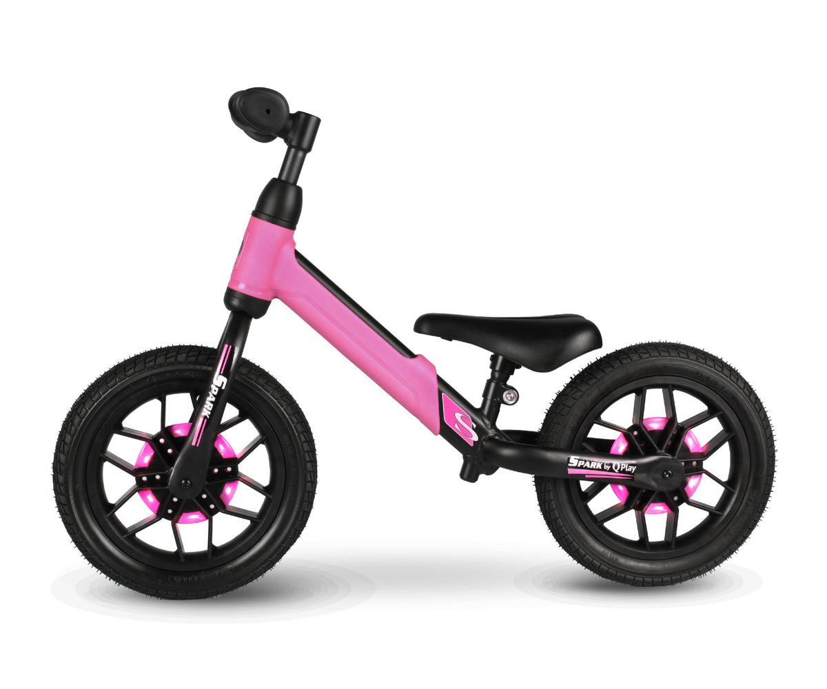 MILLY MALLY Qplay Spark futóbicikli világító kerekekkel – Rózsaszín