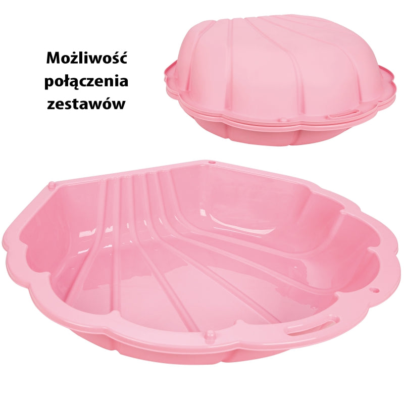 WOOPIE Kagyló formájú 3 az 1-ben homokozó és pancsolómedence – Rózsaszín