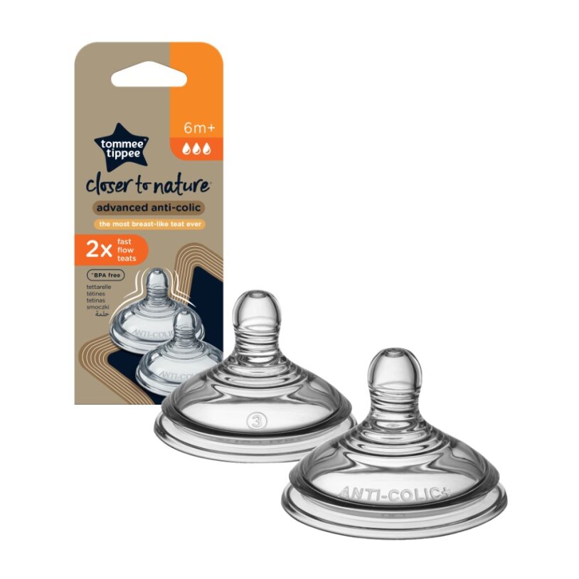 Tommee Tippee Advanced Anti-Colic gyors folyású cumifej 6 hó+, 2 db