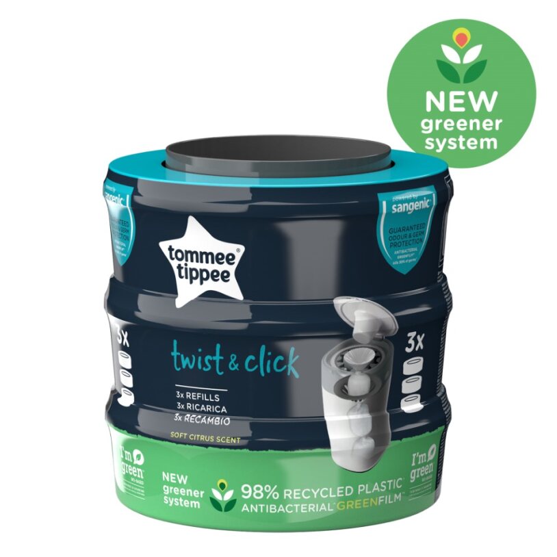 Tommee Tippee Twist & Click pelenkatároló utántöltő kazetta 3 db-os csomag