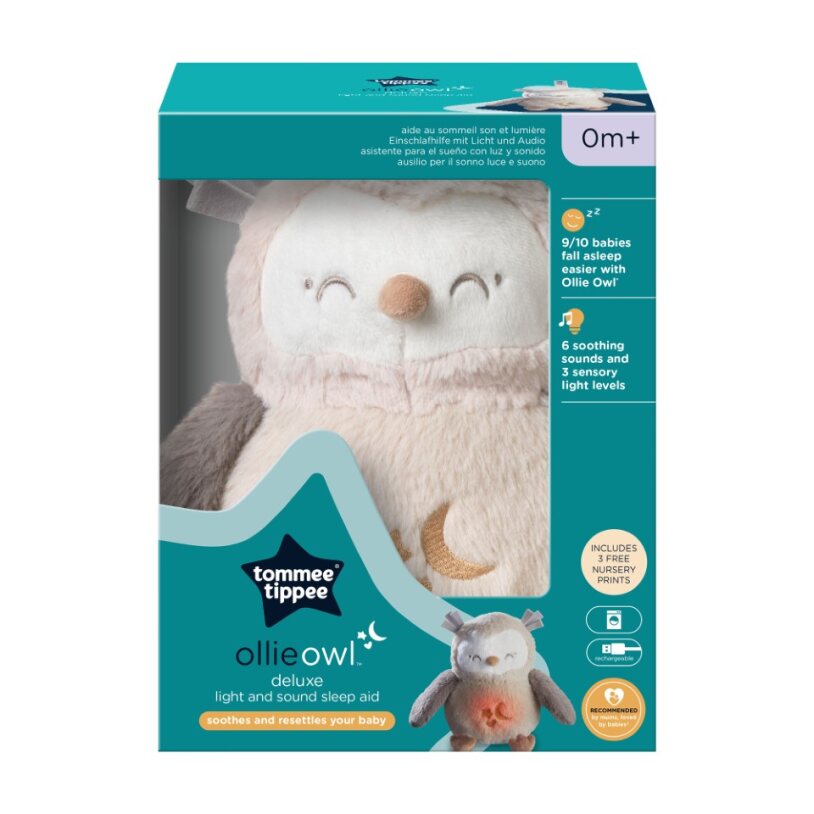 Tommee Tippee Ollie Bagoly plüss altató és fehérzaj-generátor