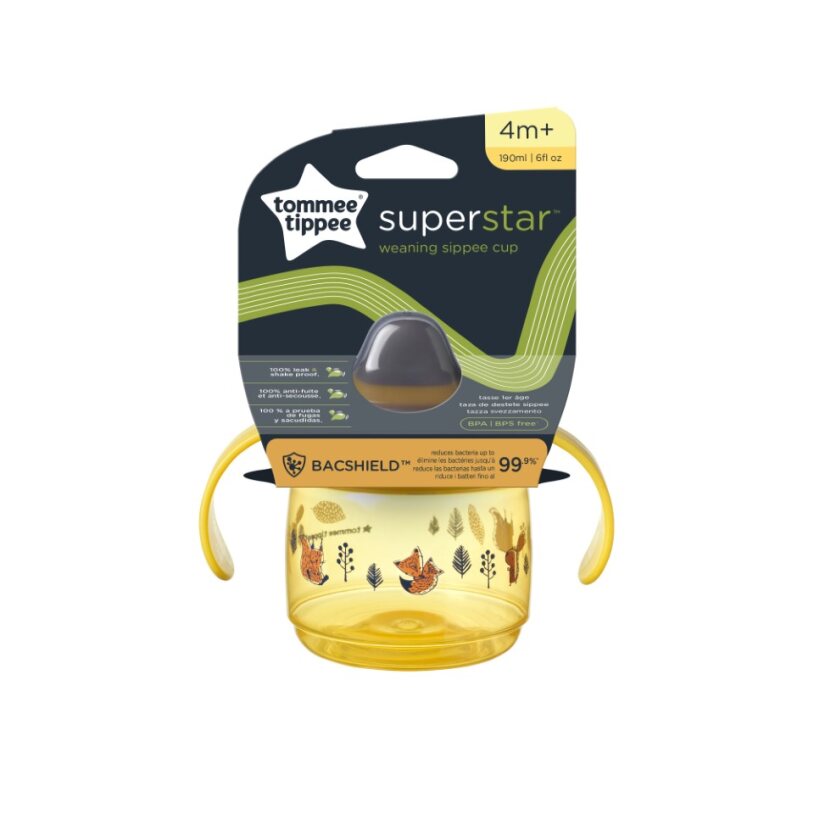 Tommee Tippee Superstar tanulópohár 190 ml sárga