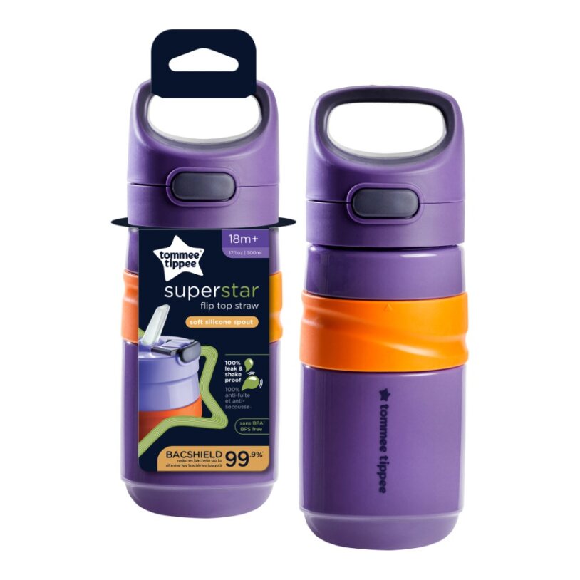 Tommee Tippee Superstar Flip Top sportkulacs 500 ml lila