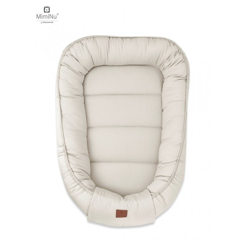 MIMINU Soft pamut babafészek – Bézs, 55 × 75 cm