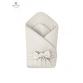 MIMINU Soft pamut, masnival megköthető babapólya 75 × 75 cm, 0–3 hónapos korig – Bézs