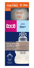 LOVI szopóreflexet támogató cumisüveg- és cumiszett 150 ml-es cumisüveggel és nyugtatócumival Love Daddy