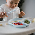 BabyOno szilikon tapadókorongos osztott tányér – kék