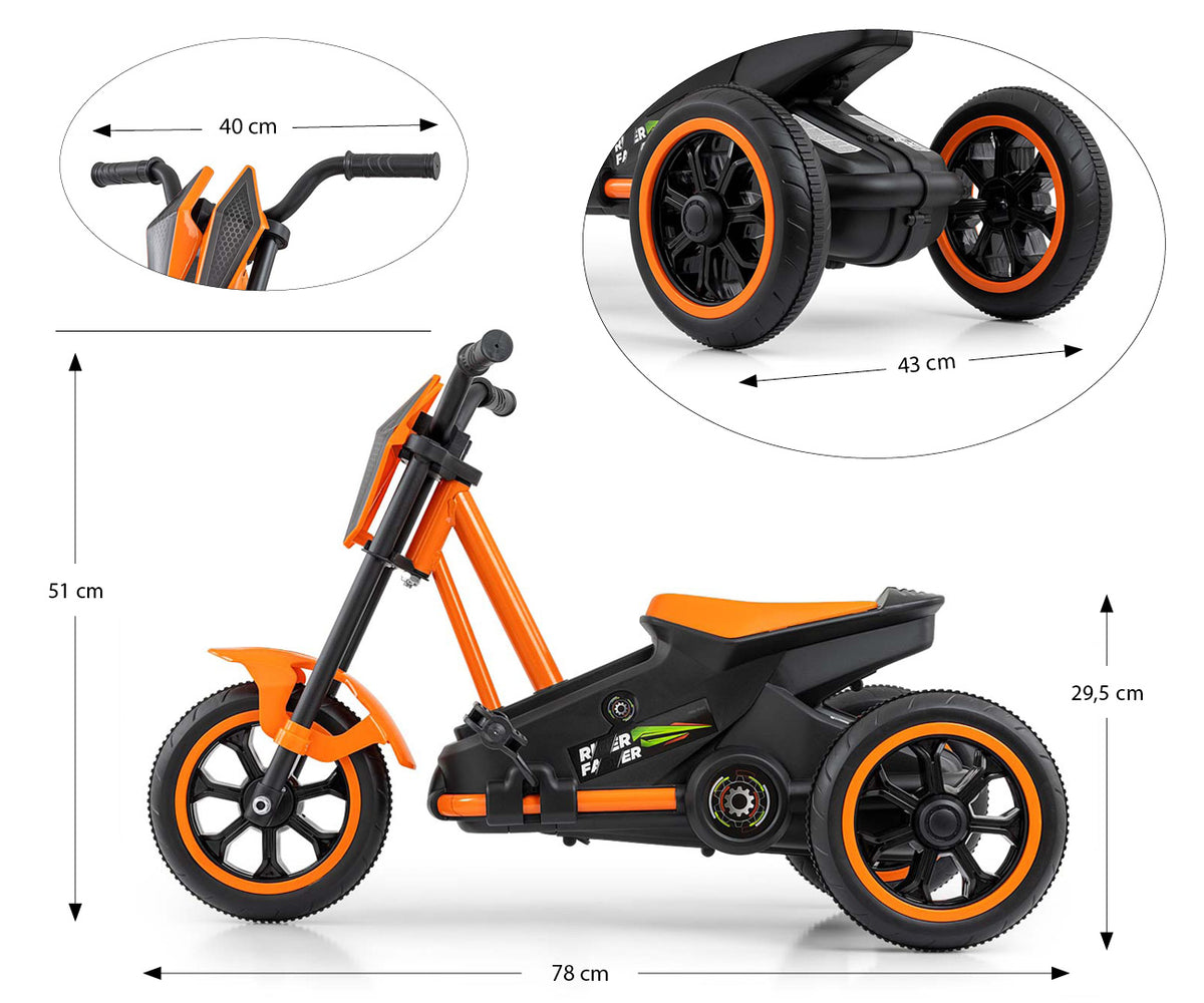 MILLY MALLY Rider pedálos gokart – Narancssárga