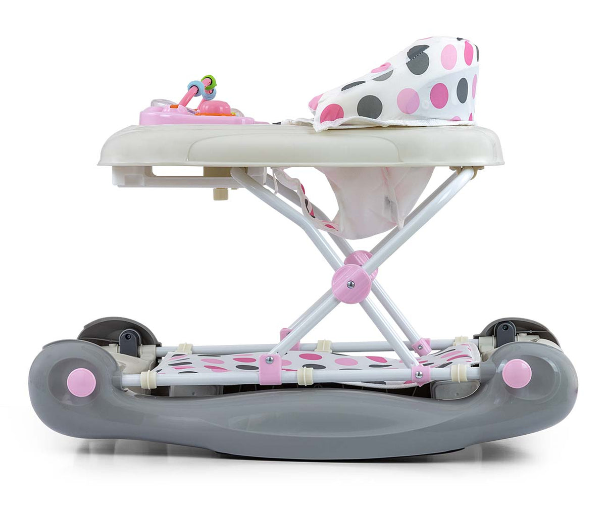 MILLY MALLY Patrol Plus 2 az 1-ben bébikomp és hinta – Pasztell pöttyös