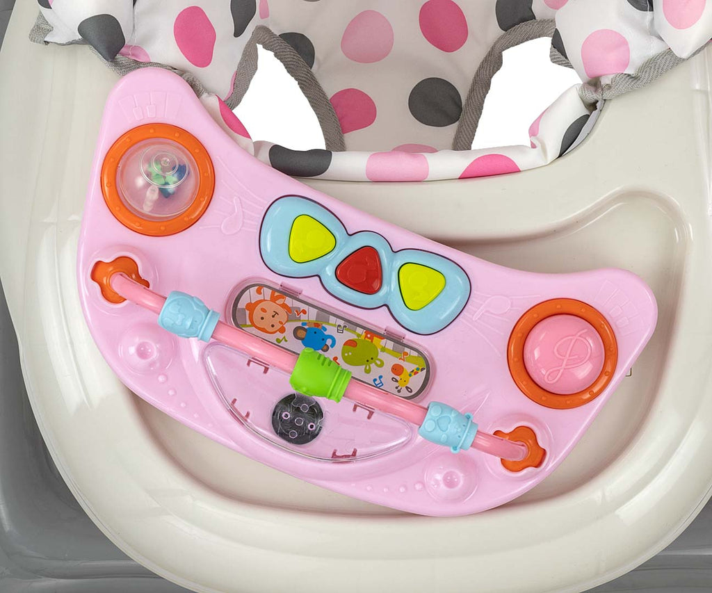 MILLY MALLY Patrol Plus 2 az 1-ben bébikomp és hinta – Pasztell pöttyös