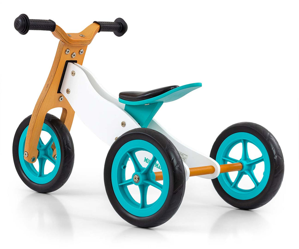 MILLY MALLY Cool Classic 2 az 1-ben fa futóbicikli – Menta