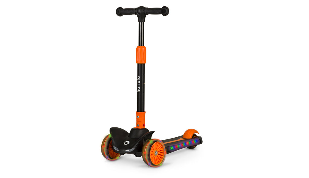 Lionelo Timmy háromkerekű LED-es roller – Orange Black