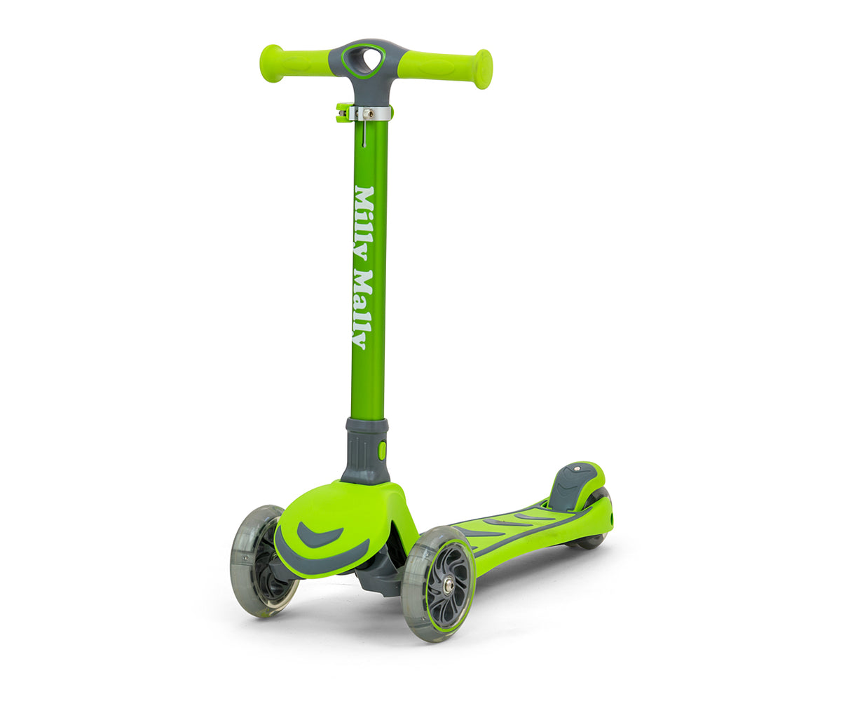 MILLY MALLY Boogie Scooter háromkerekű roller világító kerekekkel – Zöld