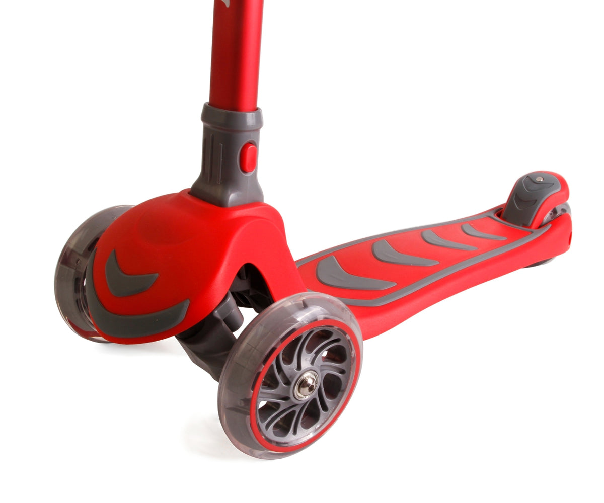 MILLY MALLY Boogie Scooter háromkerekű roller világító kerekekkel – Piros