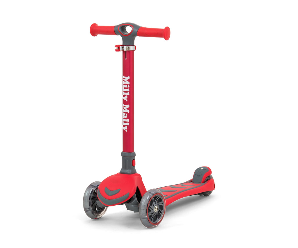 MILLY MALLY Boogie Scooter háromkerekű roller világító kerekekkel – Piros