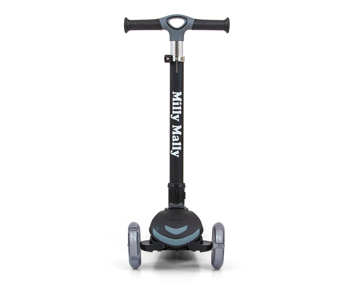 MILLY MALLY Boogie Scooter háromkerekű roller LED-es kerekekkel – Fekete