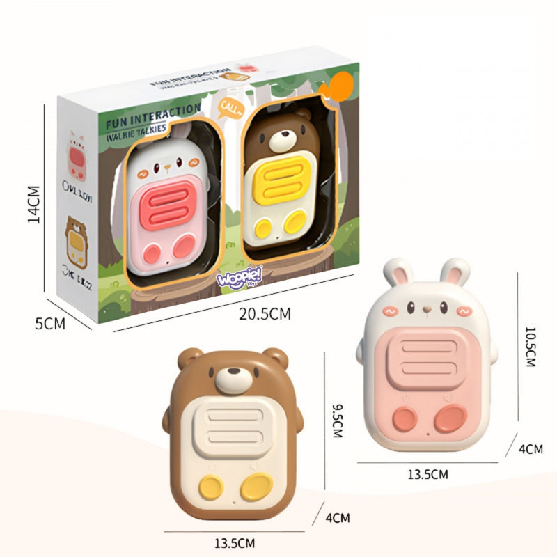 WOOPIE Nyuszis és macis walkie-talkie adóvevő készlet