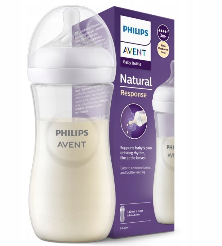 Philips Avent SCY903/01 + SCY964/02 Natural Response ajándékcsomag – 260 ml cumisüveg + 2 db etetőcumi