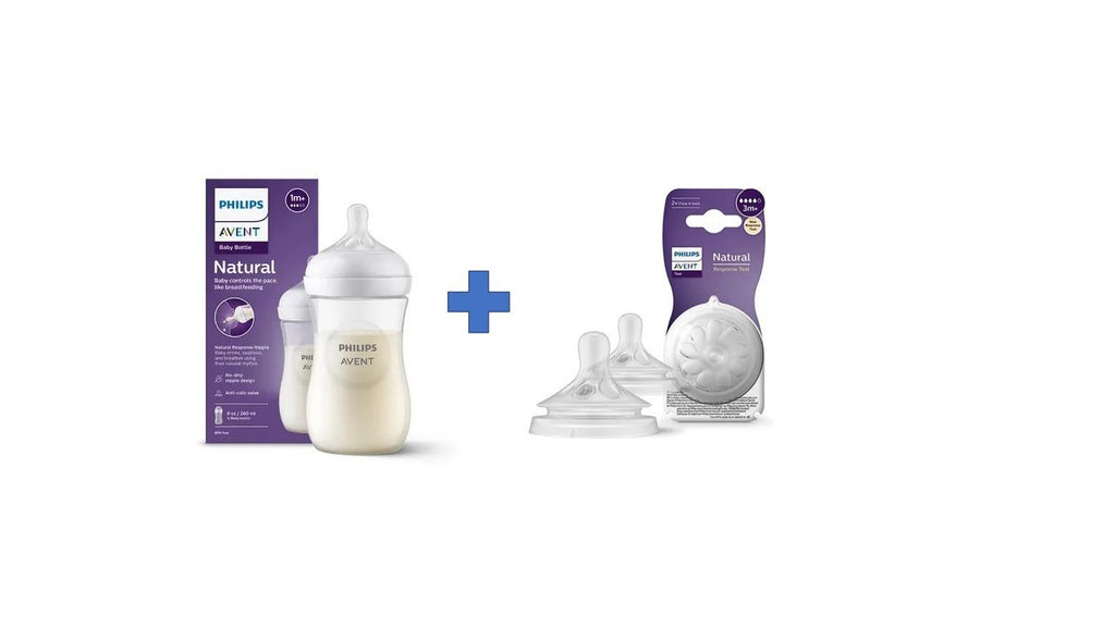 Philips Avent SCY903/01 + SCY964/02 Natural Response ajándékcsomag – 260 ml cumisüveg + 2 db etetőcumi