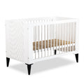 KLUPS Mia babaágy 120 × 60 cm – fehér–fekete