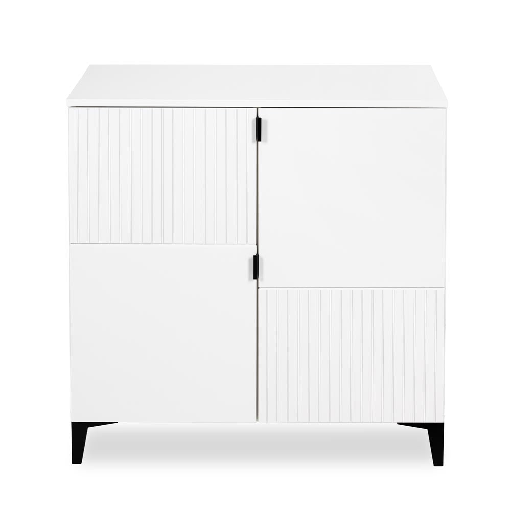 KLUPS Mia Mini komód – fehér–fekete
