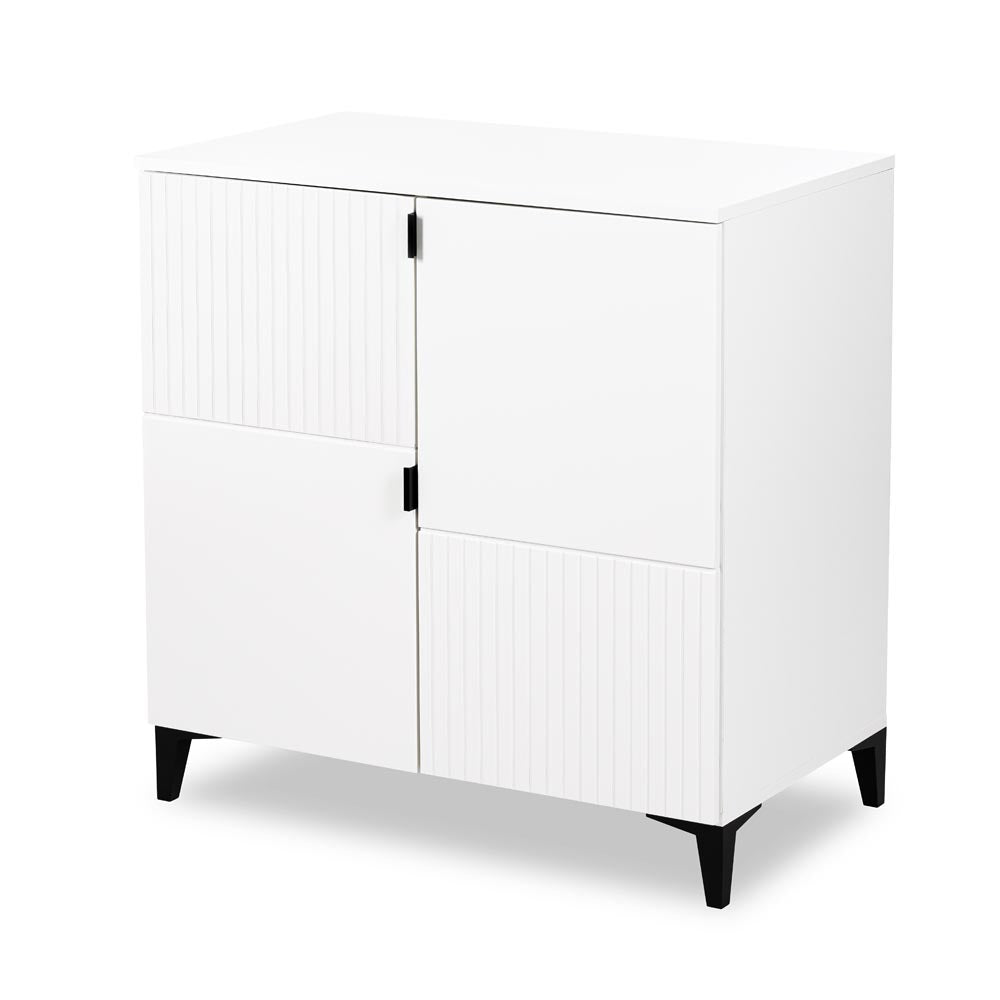 KLUPS Mia Mini komód – fehér–fekete