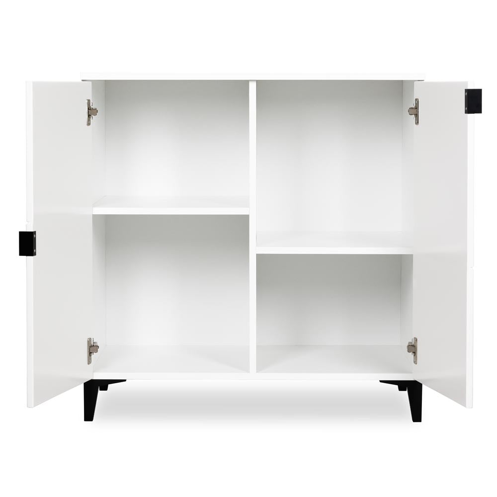 KLUPS Mia Mini komód – fehér–fekete