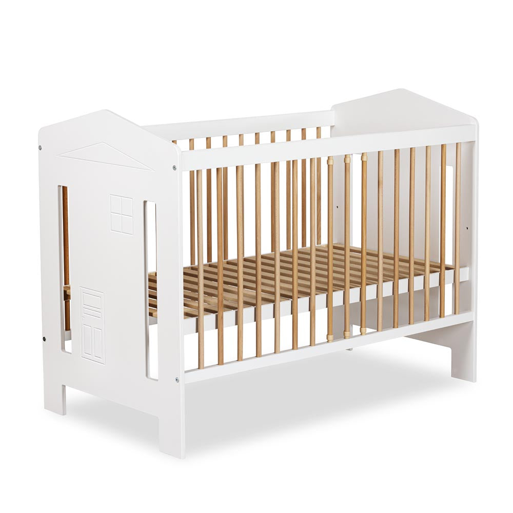 KLUPS Ida babaágy 120 × 60 cm – fehér–bükk
