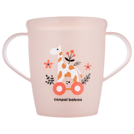 Canpol babies füles nyitott pohár 250 ml TOYS korall