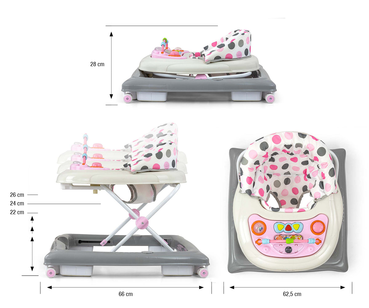 MILLY MALLY Patrol bébikomp zenélő játékpanellel – Pasztell pöttyös