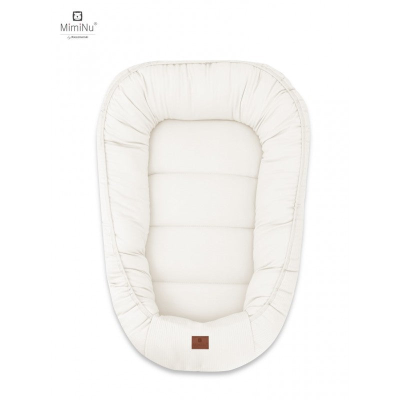 MIMINU Soft pamut babafészek – Ekrü, 55 × 75 cm