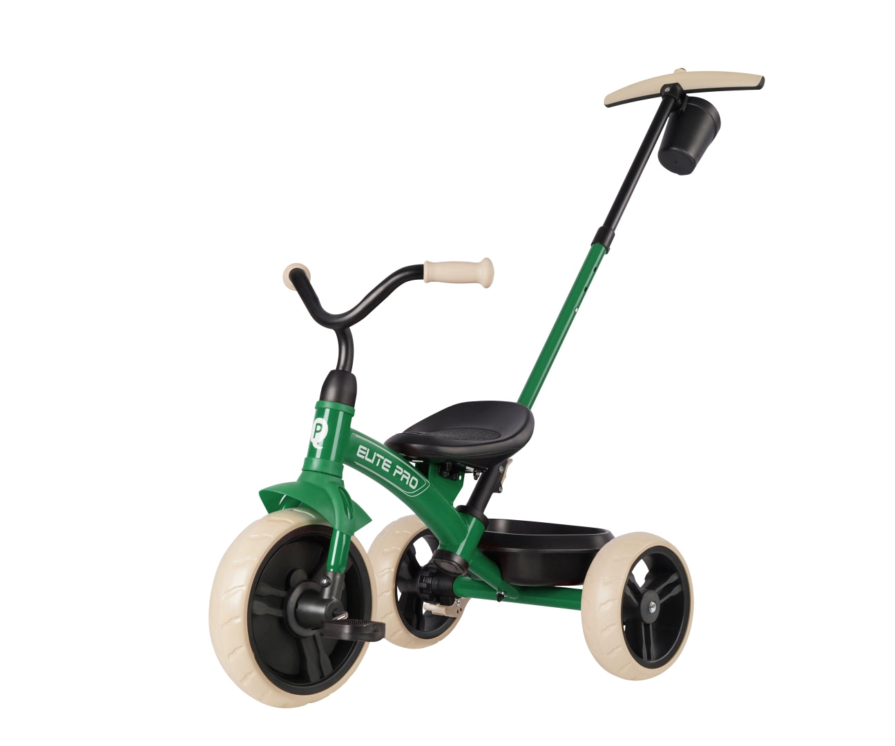 Milly Mally Qplay Elite Pro háromkerekű gyerek tricikli szülőkarral – Green